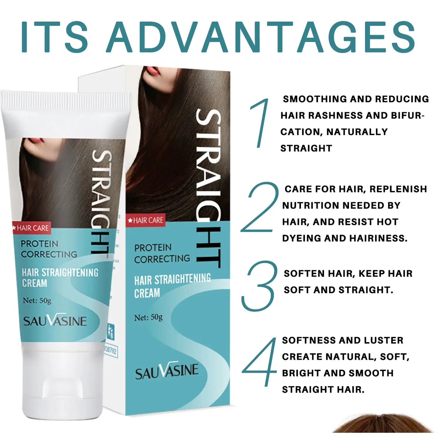 Keratin Hair Straightening Cream for Smoothing and Permanent Straightening Professional Keratin Hair Care