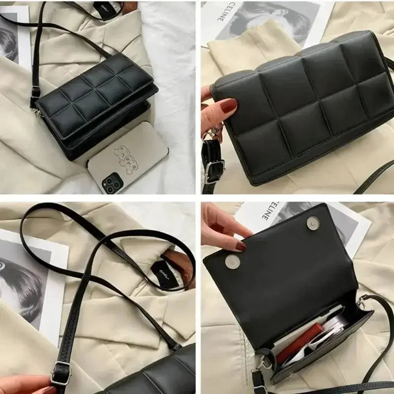Fashion Brand Designer Women Shoulder Bag Small PU Leather Crossbody Bag With Trendy Classic Handle