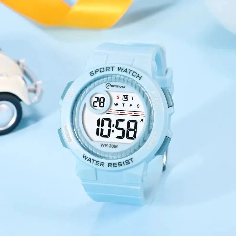 OHSEN Kids Sport Watch Pink 30M Waterproof Digital Wristwatch With Stopwatch And Durable Silicone Band