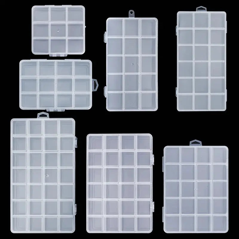 Transparent Storage Container Jewelry Box Clear Plastic Organizer For Beads And Earring Display Case