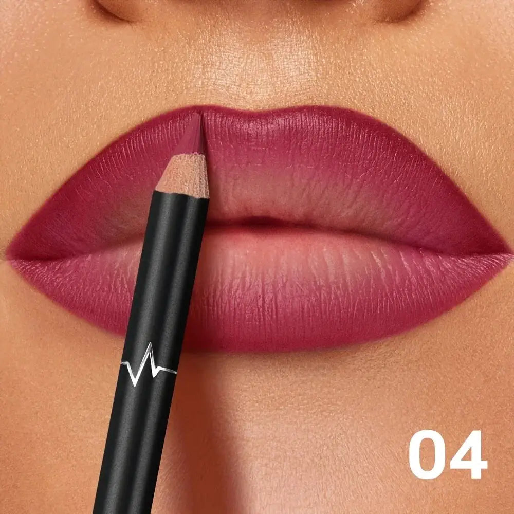 Pudaier Six Color Waterproof Matte Lip Liner Set Long Lasting Non Transfer Formula Matte Finish Precise Lip Definition
