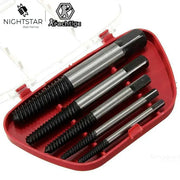5 Piece Screw Extractor Center Drill Bit Guide Set For Removing Broken Damaged Bolts And Screws DIY Woodworking