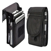 Waist bag black tactical outdoor MOLLE phone pouch with multiple pockets and pen slots