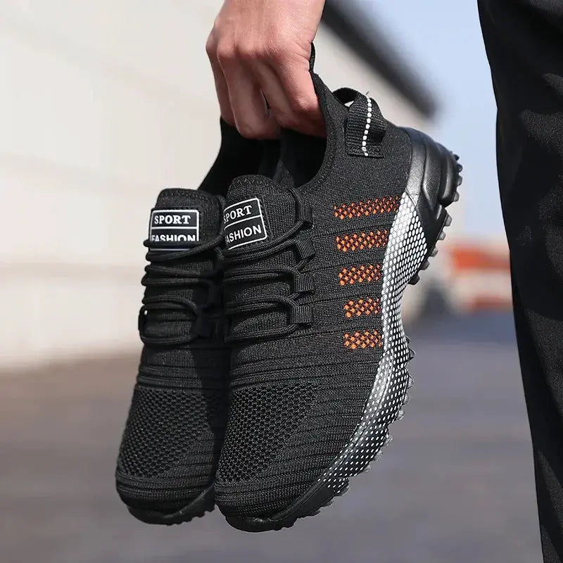 Men's Mesh Casual Sneakers Lightweight Breathable Slip On Shoes With Soft Soles For Everyday Comfort And Training
