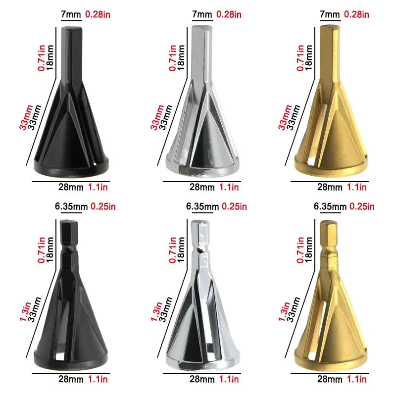New Type External Chamfering Tool For Woodworking With Triangle Or Hex Shank Deburring Edge Scraper Drill Accessory