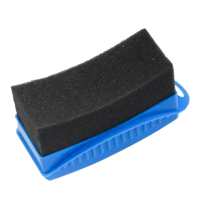 Car wheel polishing sponge brush by Simples Market, blue ABS plastic base with black foam pad