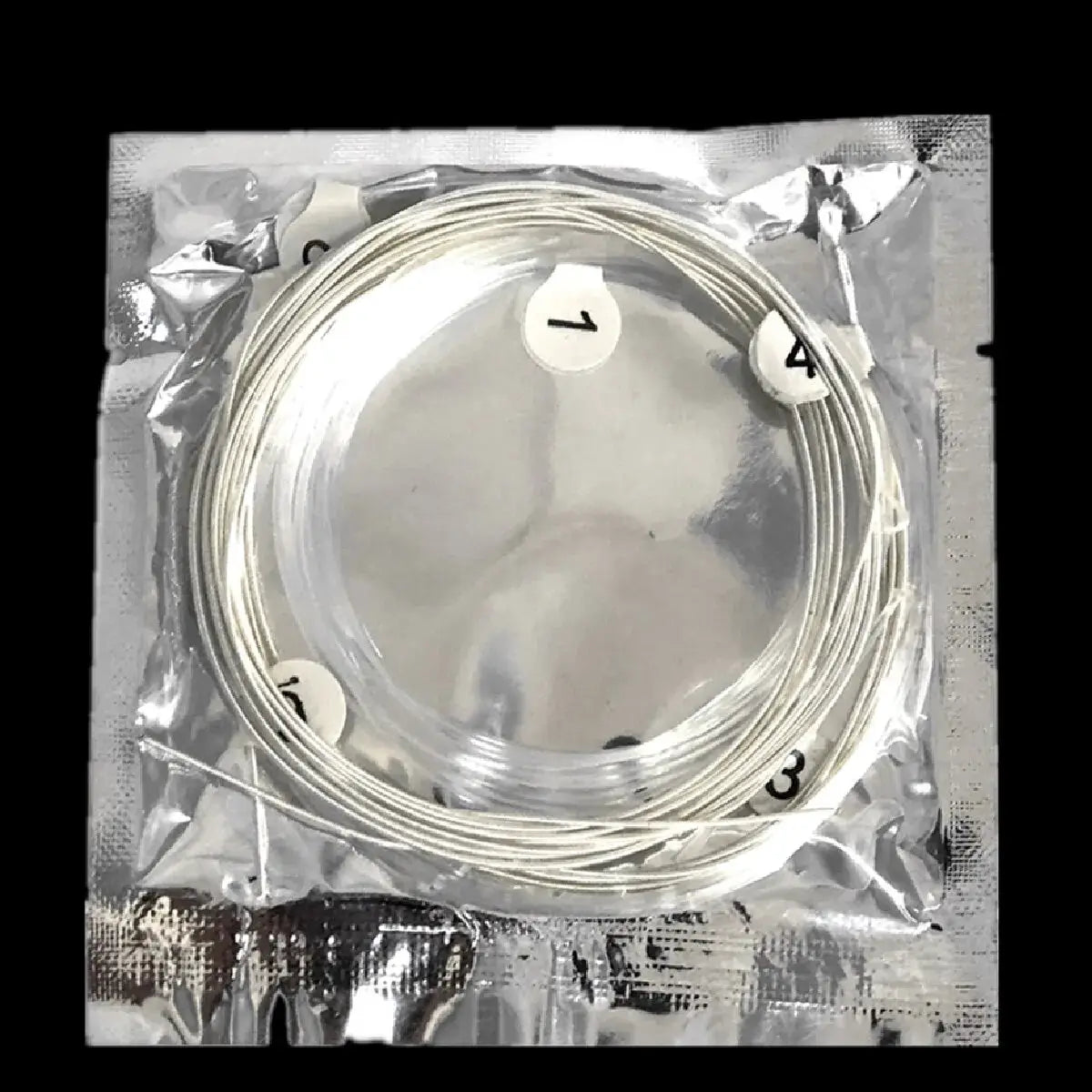 Miwayer 6 Piece Classical Guitar Strings Set Clear Nylon With Silver Plated Copper Windings Super Light Gauge