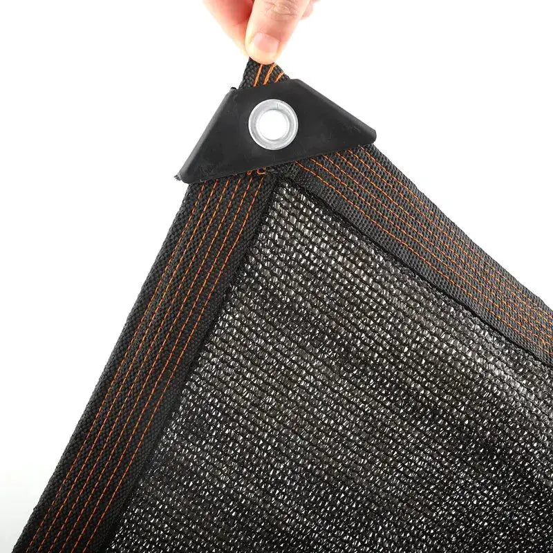 Shade cloth 6x6m black with grommets, UV-blocking sunshade mesh for garden by Simples Market