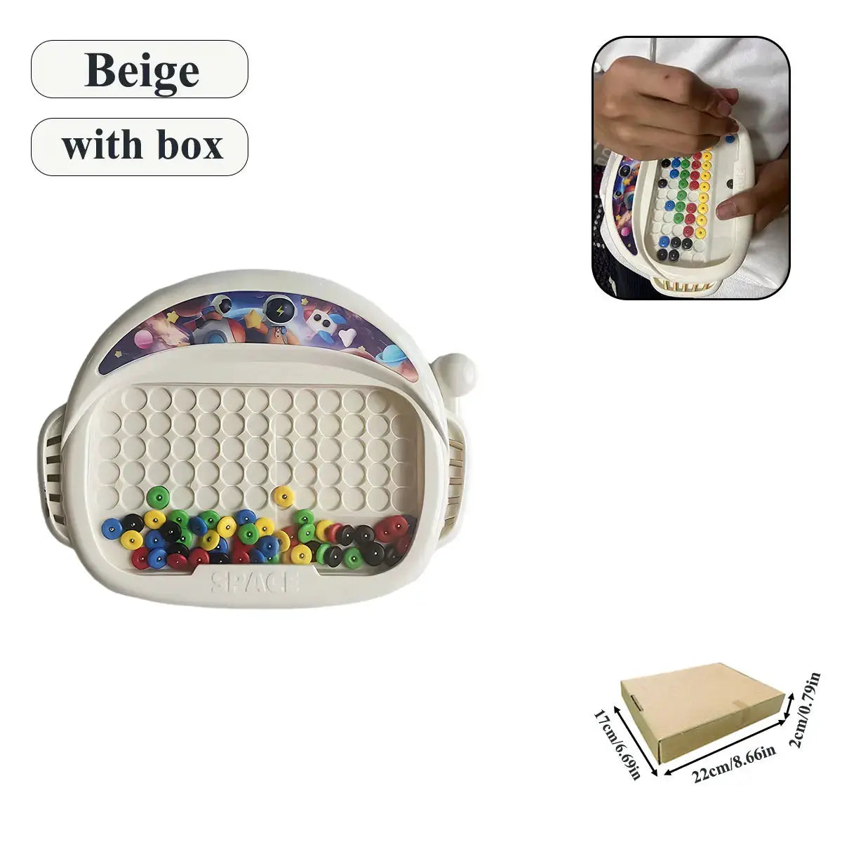 Magnetic Doodle Board For Kids Ages 3 To 8 With Pen And Beads Educational Toy Montessori Gift