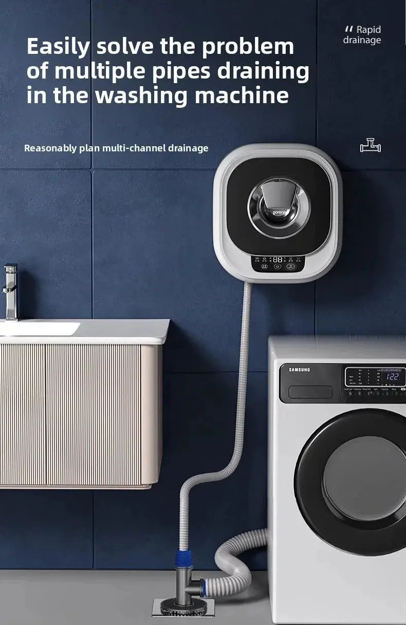 Simples Market universal washing machine floor drain 2-in-1 sewer connector with flexible hose