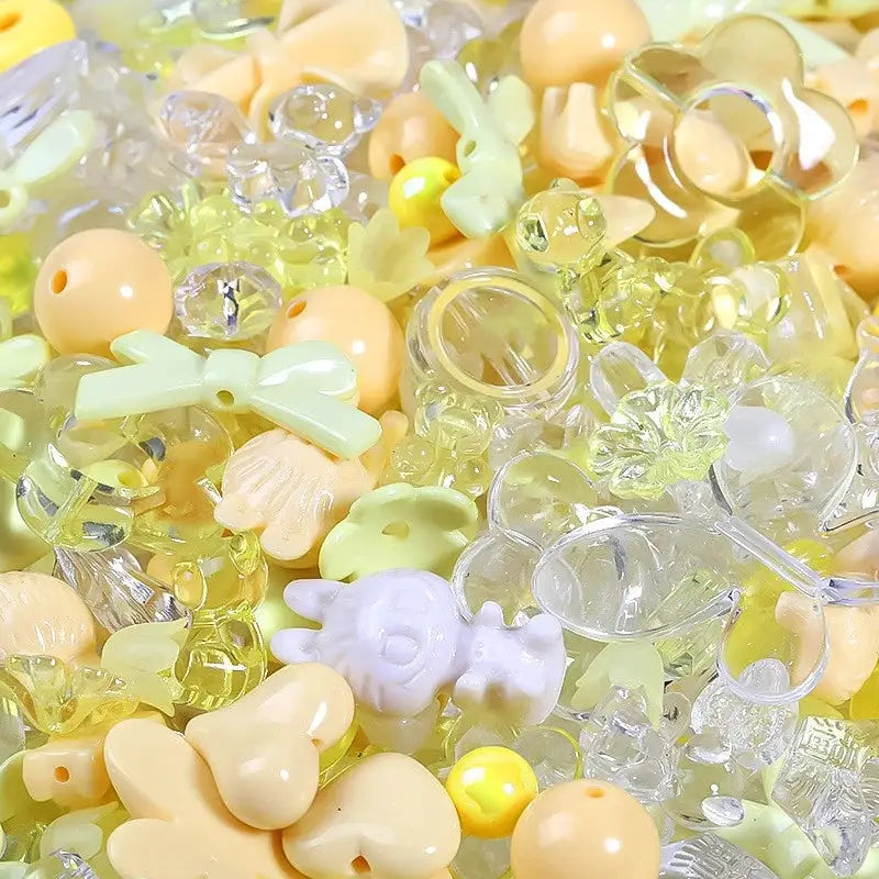 50g Mixed Color Acrylic Loose Beads Pack for DIY Jewelry Making Accessories for Bracelets and Necklaces