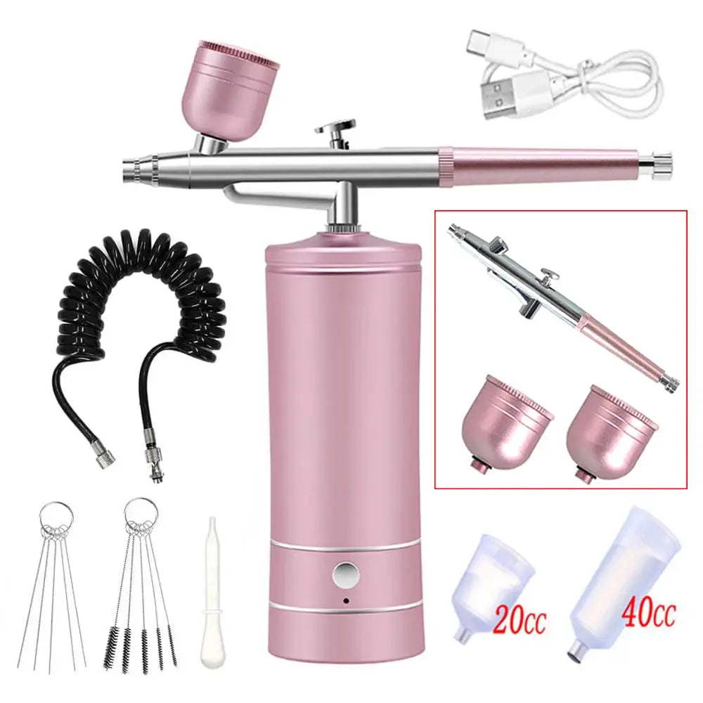Portable Airbrush Kit With High Performance Compressor For Nail Art Cake Decorating Craft