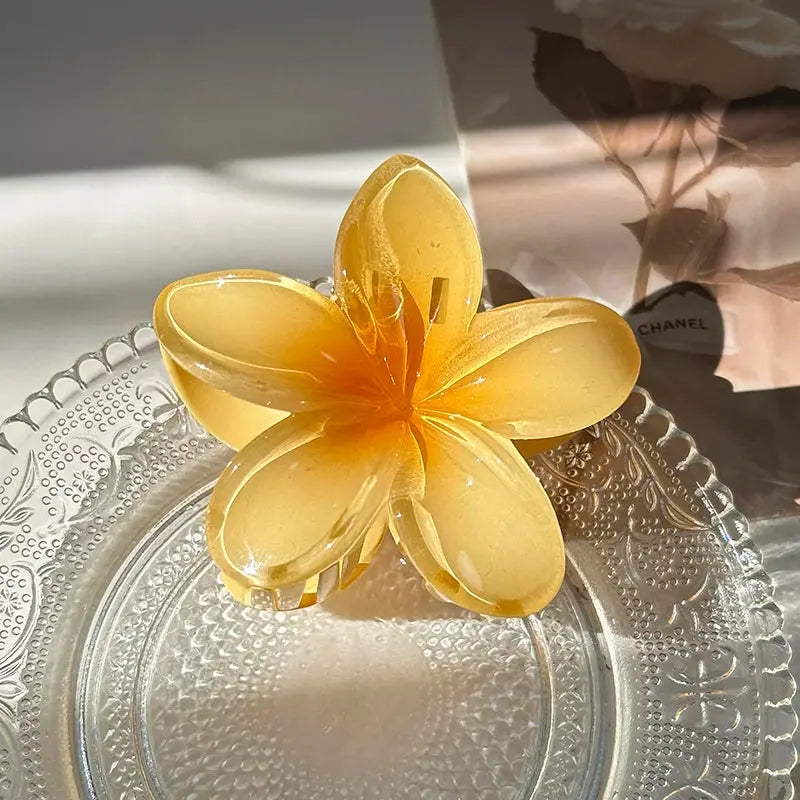 Boho Bloom Fashion Flower Hair Clips For Women Large Claw Hairpins With Secure Hold