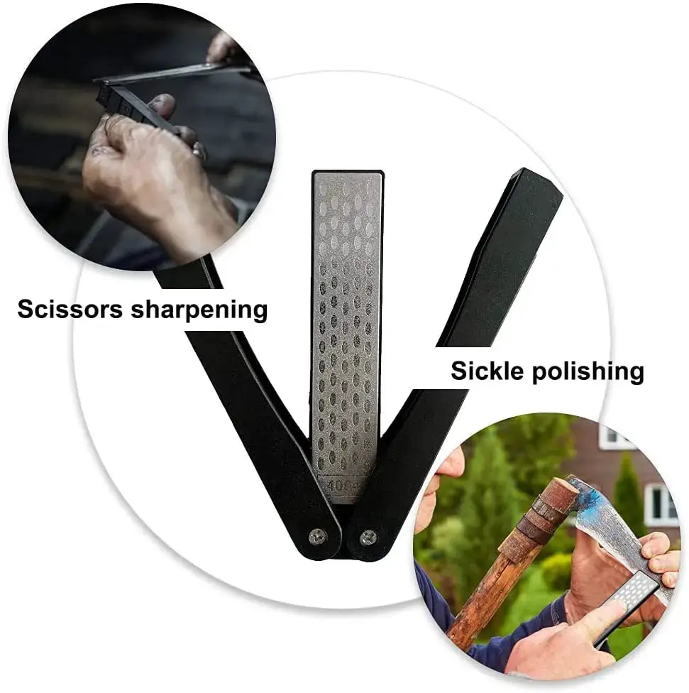 MYVIT Double Sided Folded Pocket Sharpener 400 Grit Diamond Sharpening Stone For Knives