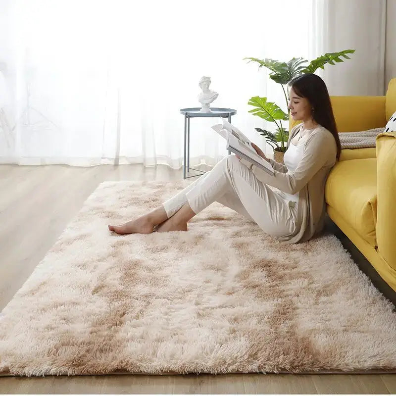 Fluffy Plush Velvet Carpet Rug for Living Room and Bedroom Lounge Soft Floor Mat for Kids Decoration