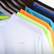 Summer Mens Quick Dry Running And Bodybuilding Shirt Gym Fitness Top Short Sleeve Oversized Jersey