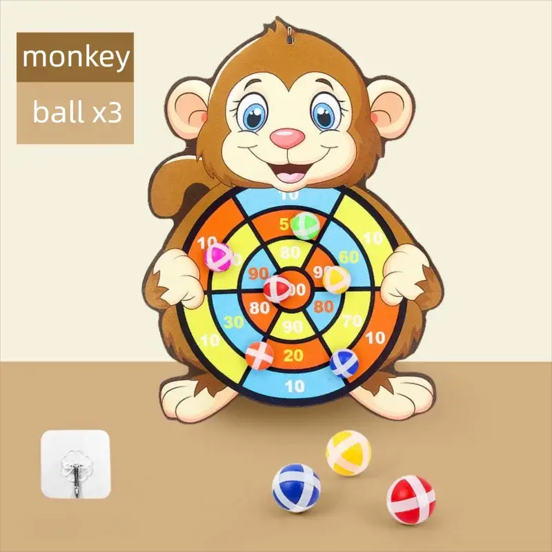 Montessori Inspired Educational Dart Board Toy With Sticky Ball Darts For Indoor Play For Children Aged 3 To 7 Years