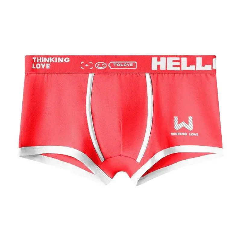 Men's Cotton Boxer Shorts Underwear Breathable Soft Fit With Letter Belt Design 3 Color Options Sizes L XL 2XL 3XL