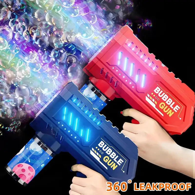 Fully Automatic Bubble Gun Rocket Blower for Kids with Bubble Liquid Endless Outdoor Bubbles Toy Gift
