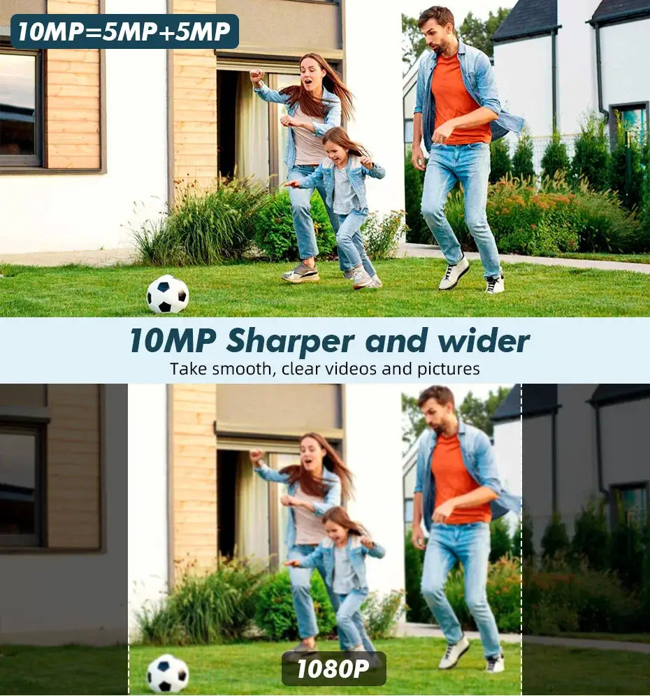 FUERS 5K 10MP dual-lens IP camera by Simples Market for Tuya smart home, outdoor wireless CCTV surveillance