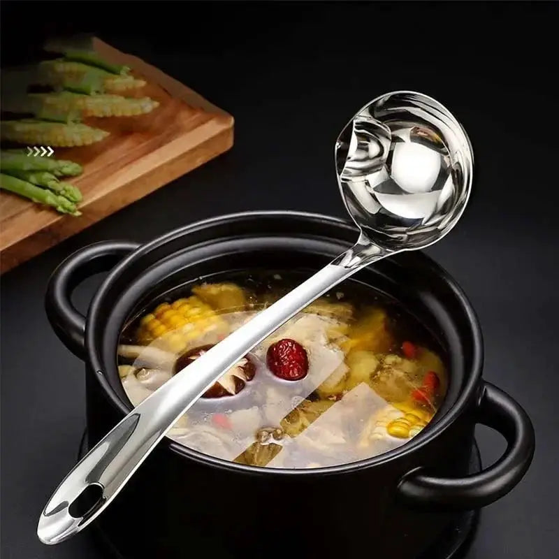 KitchenCraft Stainless Steel Colander Spoon Oil And Fat Separator For Healthy Soups