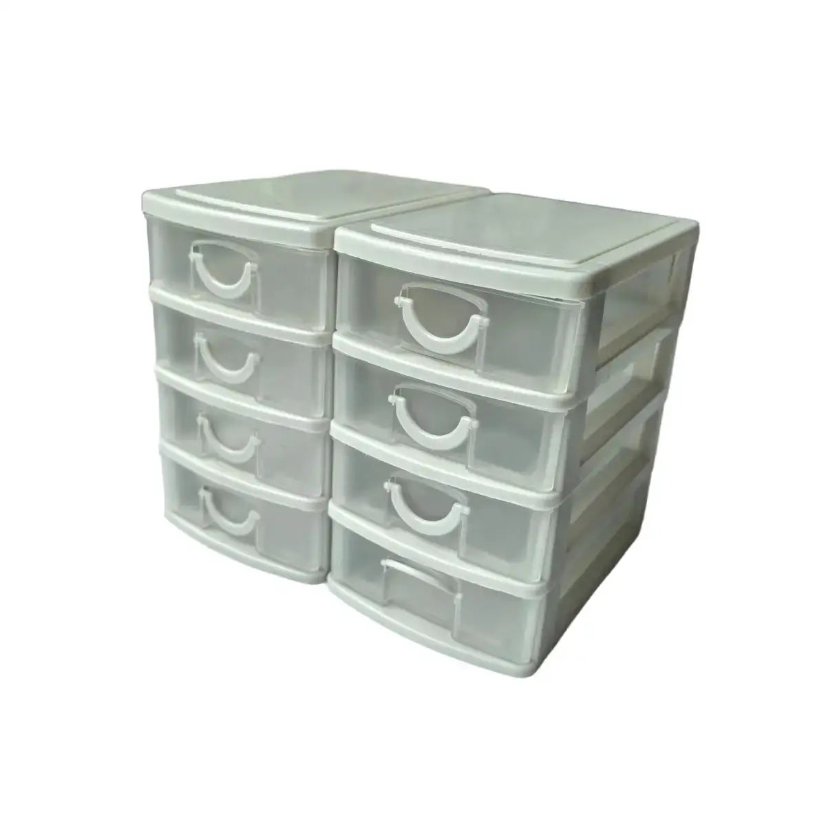 4 Layer Drawer Style Jewelry Storage Box With Rhinestone Embellishments Transparent Earring Organizer
