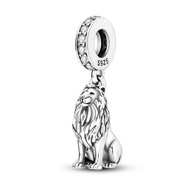 925 Silver Charms Beads for Pandora Style Bracelets Women Animal Charms in Blue Red Green Pink Yellow Gift
