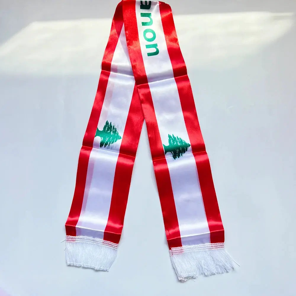 Double Sided Satin Scarf Flag USA Mexico Netherlands Iraq Haiti France