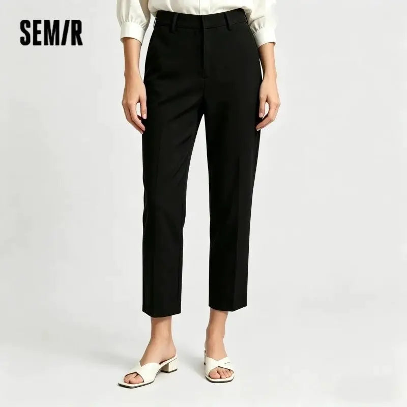 Semir Jeans Women Vintage Wide Leg Trousers Spring 2025 Soft Denim