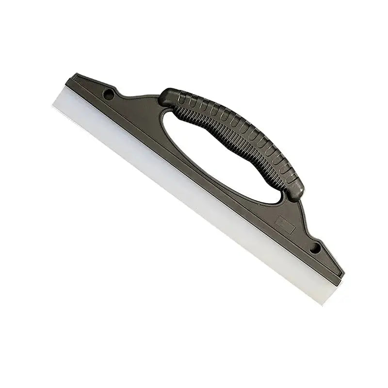 Car wash silicone scraper with black anti-slip handle and white blade