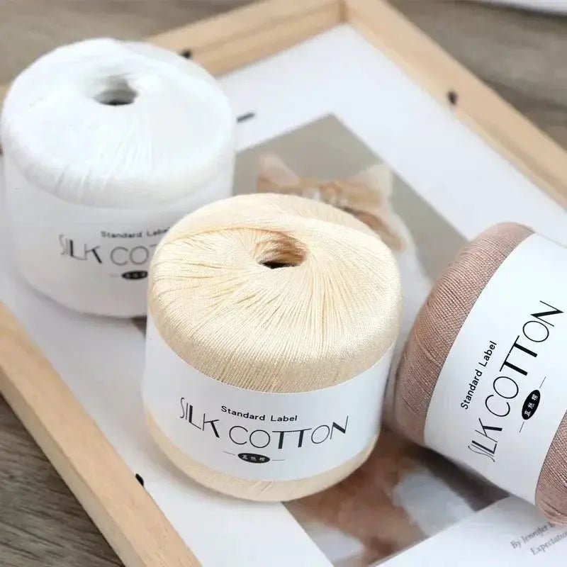 50g Silk Lace Cotton Milk Crochet Yarn For Baby Hand Knitting Warm Soft Thread Cross Stitch Supplies