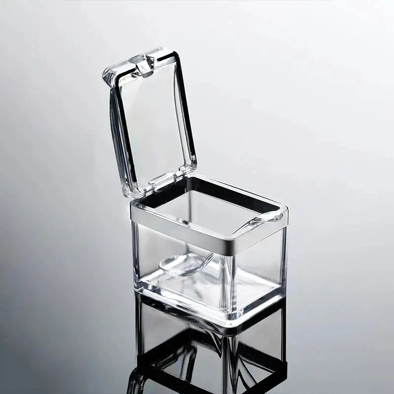 4 Pack Transparent Acrylic Spice Storage Boxes With Lids And Spoons For Kitchen Organization And Dry Goods
