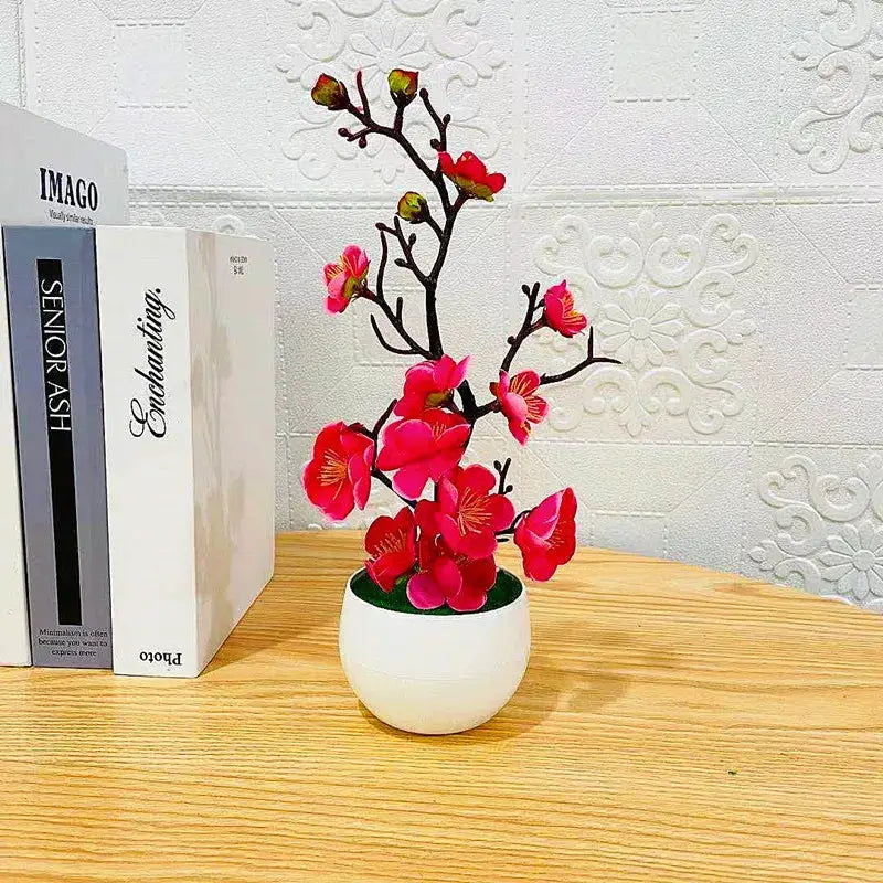 2025 Mother's Day Gift Artificial Bonsai Tree Home Decor Potted Plant Tabletop Fake Flower