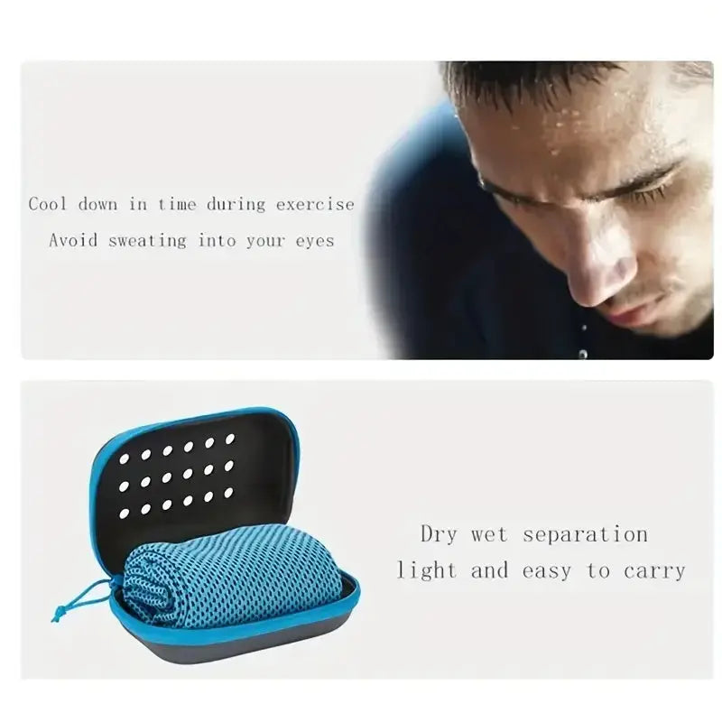 1 Piece EVA Boxed Cold Sports Towel For Outdoor Cooling Absorbent Instant Dry Fitness Towel