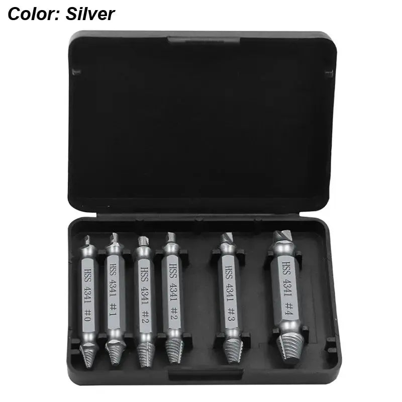 Damaged Screw Extractor Set With HSS Drill Bits for Stripped and Broken Screws Quick Removal Kit for DIY and Power Tools