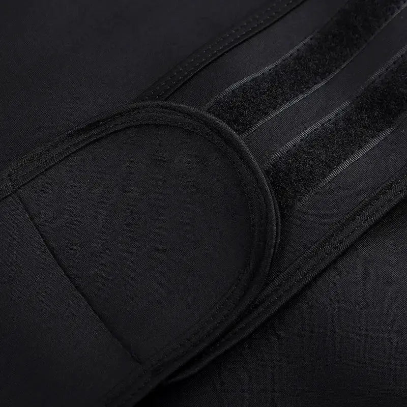 Waist trainer corset for men in black with adjustable Velcro strap closures, Simples Market