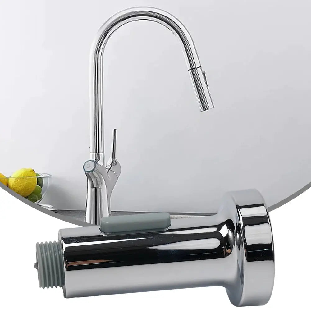 ABS kitchen faucet head replacement pull-down sprayer, chrome finish; Simples Market two-piece kit.
