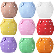 Eco Friendly Washable Reusable Cloth Diapers For Babies Grid Pattern Cotton Adjustable Training Pants 1 To 3 Years