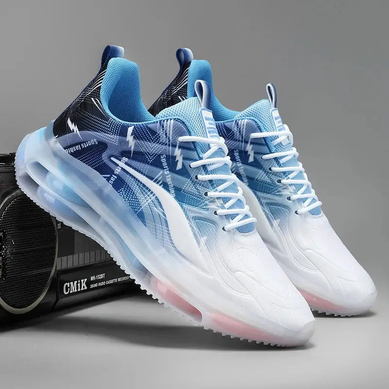 Men's Fashionable Basketball Shoes With Air Cushioning Breathable Non Slip Shock Absorbing For Outdoor Activities