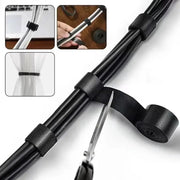 Cable organizer ties by Simples Market, black Velcro cord management wraps for cables