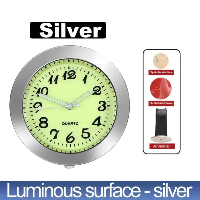 Car Clock Luminous Mini Digital Watch With Quartz Movement Stick On Interior Auto Ornament Gift