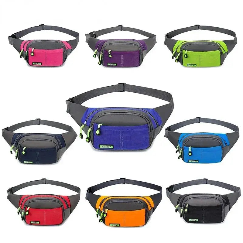 Travel Waist Bag Zipper Outdoor Sports Shoulder Bag Men's and Women's Waterproof Fashion Large - capacity Adjustable - Simples Market