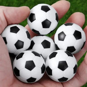 Set Of 6 Mini 32mm Black White Soccer Balls For Table Football Games And Casual Play