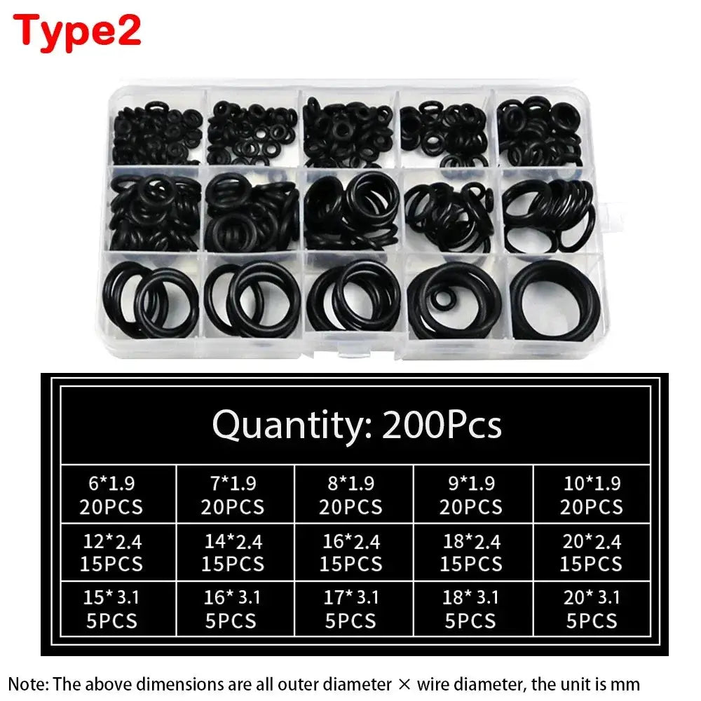 High Pressure Nitrile Rubber O Rings Set Gaskets Seals Kit O Rings Repair Pack For Sealing And Replacements