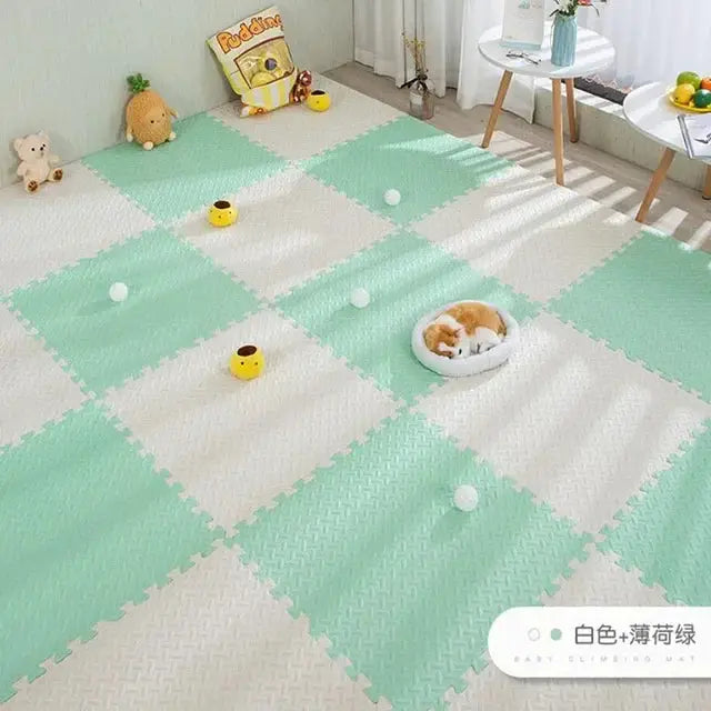 16 Piece Foam Baby Play Mat Interlocking Puzzle Tiles For Kids 30x30x1 Cm Soft Floor Carpet Set