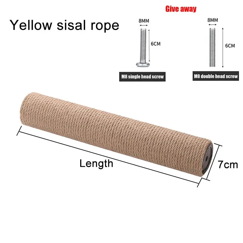 Cat Scratching Post For Cat Tree Tower Replacement Sisal Rope DIY Kit For Climbing Frames