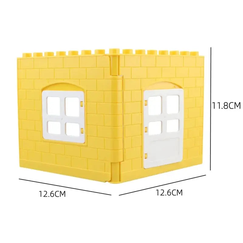 Big Building Blocks Houses Kit With Doors Windows Walls And Roof Compatible With Large Bricks Boys And Girls Toy Gifts