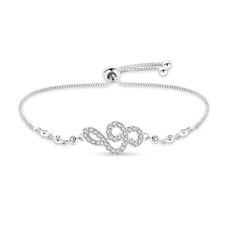 925 Sterling Silver Lucky Symbol Zircon Bracelet For Women Romantic Valentines Day Jewelry Gift Luxury