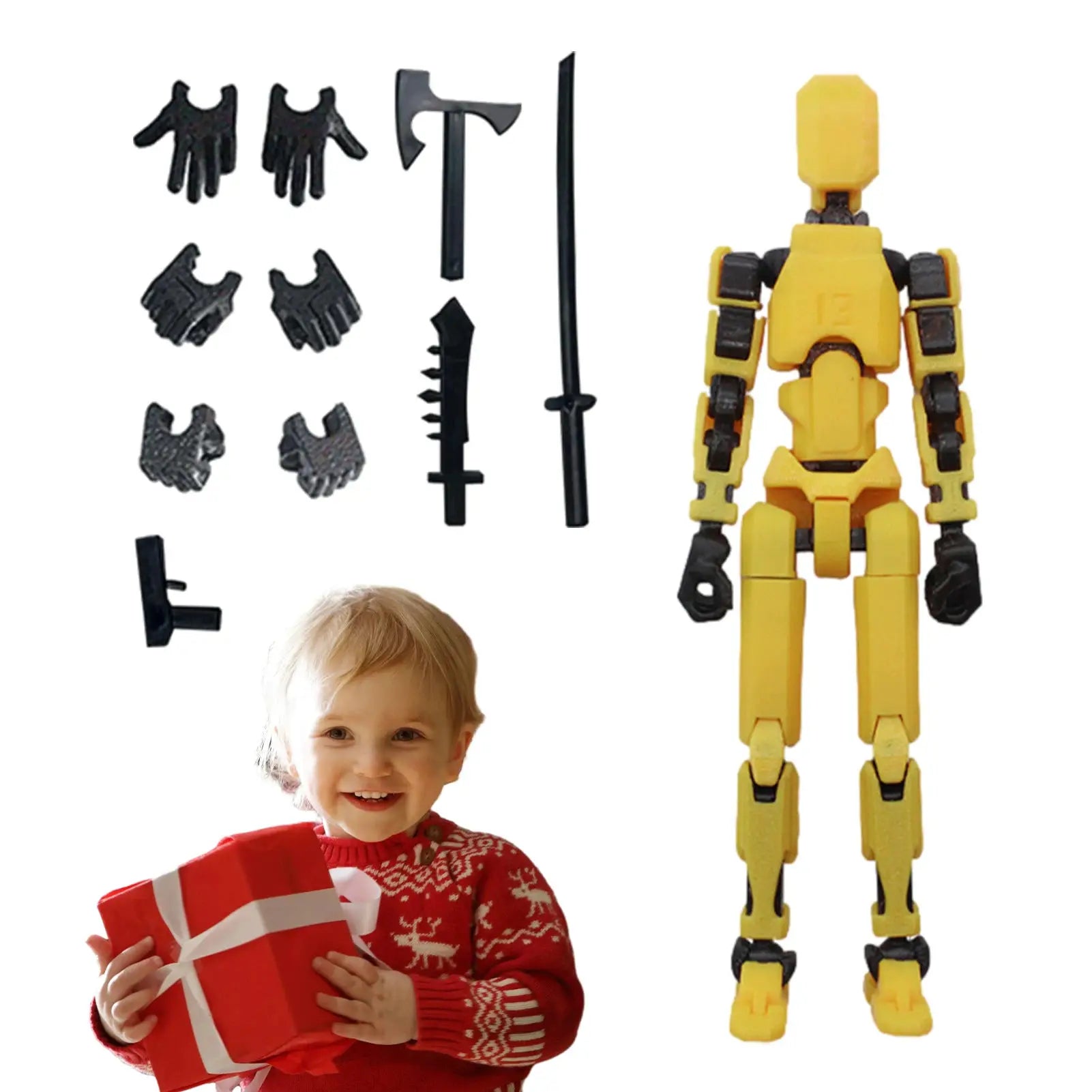 13 Joints Articulated Movable Dummy Doll For Diy Assembly 3D Printed Action Figure Stop Motion Animation