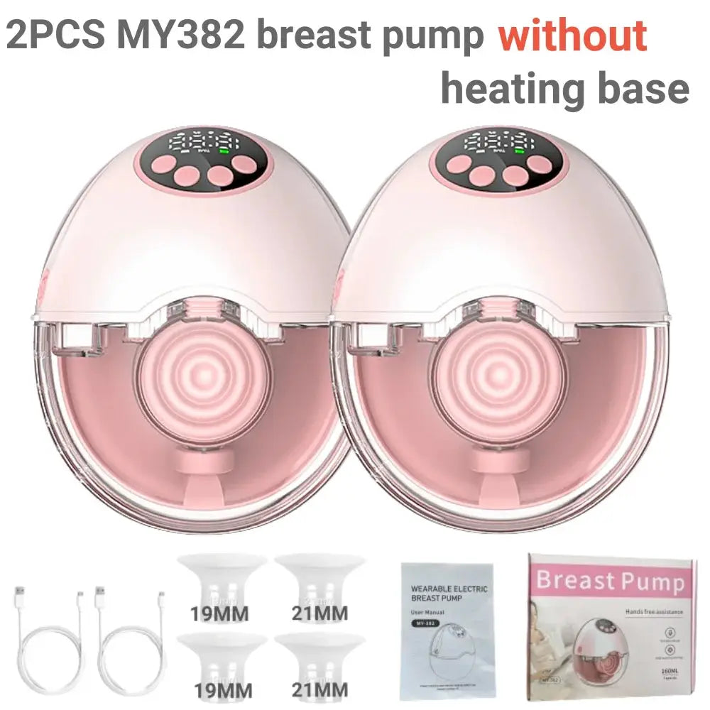 Wearable Electric Breast Pump Handsfree BPA Free With Heating And UV Sterilize Lid Optional Wireless Upgrade